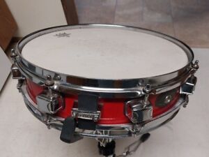 Tama 3.5 x 13 Wood Piccolo Snare Drum Red Rare .
