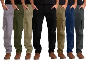 Men's Flex Cargo Trousers Heavy Duty Stretch Casual Pants