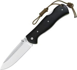 NietoCentauro XXL N695 Steel Blade Black Handle Folding Knife - R-08-G10
