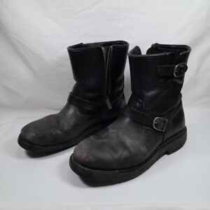 HARLEY DAVIDSON Black Motorcycle Leather Engineer Boots 98403 Mens Sz 9 1/2