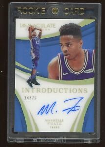New Listing2017-18 Panini Immaculate MARKELLE FULTZ RC Introductions Auto /79