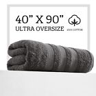 New ListingExtra Large Bath Towel - Oversized Ultra Bath Sheet - 100% Cotton-CHARCOAL COLOR