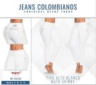 WOW JEANS COLOMBIANOS, Butt Lifter Embroidery White Skinny Jeans Push Up #805788