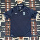 Seattle Mariners Nike Polo Shirt Mens Size Small Navy Baseball DriFit MLB