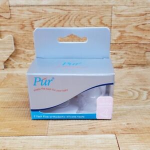 Pur Best for Baby 2 Fast Flow Orthodontic Silicone Teats 6+ Months New
