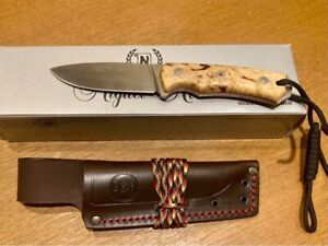 Miguel Nieto Chaman  Bushcraft Fixed Blade Knife w/ Sheath Box Rare