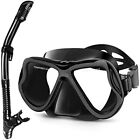 Dry Snorkel Set,Anti-Fog Scuba Diving Mask,Professional Snorkeling Gear