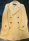 VTG Saks Fifth Avenue Mens Wool/ Cashmere Overcoat 42R Camel Made In England.