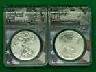 2021 $1 Type 1 And Type 2 Silver Eagle Set ANACS MS70 First Strike Coins