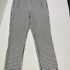 Chicos 2.5 ANKLE Pants Sz 14 So Slimming  White Black Polka Dot Stretch Pull On
