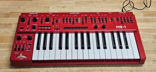 Behringer MS-1 / MS-101 Red Color Analog Synthesizer Keyboard