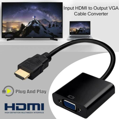 200 x 1080P HDMI Male to VGA Female Video Cable Converter Adapter For PC Monitor