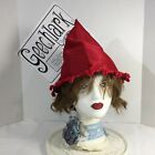 House witch hat, red hat, elf, gnome hood, fairy cap, sz L, Geechlark 6206