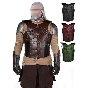 PU Leather Cosplay Armor Medieval Knight Costume Viking Larp Armour Middle Ages