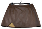 And Now This Faux Leather Skirt Womens Plus size 1X Brown New