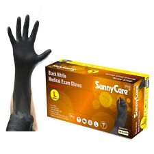 100 SunnyCare® 5Mil Black Nitrile Exam Gloves Powder Free (Non Vinyl Latex)  L