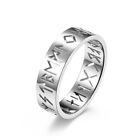 Stainless Steel Ring Viking Rune Norse Nordic Band Punk Jewelry For Men Women