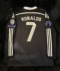 Cristiano Ronaldo #7 Medium Dragon Long Sleeve Soccer Jersey 2014 Retro M Black