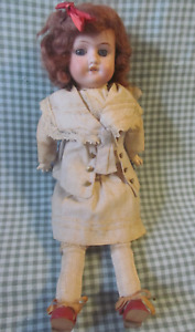 Pretty Antique Gebruder Knoch #201 Doll Bisque Head Compo Body 13