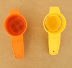 New ListingTupperware #779 Yellow Egg Separator #879 Orange Mini Sifter Kitchen Gadget B2