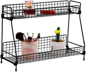 2-Tier Kitchen Shower Countertop Organizer Desktop Bathroom Storage Shelf Rack