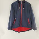 Tommy Hilfiger Hooded Mesh Lined Navy Blue  Womans Full Zip Anorak Coat Size M