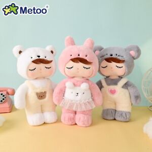 Metoo Baby Stuffed  Animal Toys 12.2'' Soft Sleeping Doll Kids Gifts Pink&White