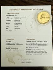 2019 American liberty high relief  1oz gold coin