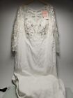 JJ's House Ivory Long Sleeve Lace & Rhinestone Wedding Dress Size 20 RK2
