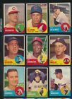 1963 Lot of 9 TOPPS High Number Baseball Cards