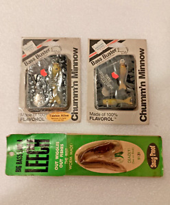 New ListingLot Of 3 - Vintage New Old Stock Bass Minnow & Leech Fishing Tackle