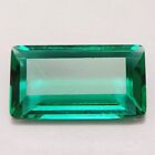 Flawless Natural 10.20 Ct Green Emerald Emerald Cut Loose Gemstone