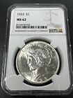New Listing1923 P PEACE Silver Dollar NGC MS 62 | Uncirculated UNC BU MS62 ICY BLAST WHITE!