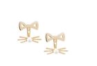 NWT Kate Spade new york Pave Cat Jacket Earrings  Gold Tone