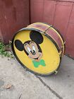 Slingerland Mickey Mouse Folk Art Drum 1950's Disney Advertising Bar Cartoon￼