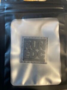 Notorious EDC “RUN EDC” RE Patch - (gray) morale patch 1”1” new in sealed pouch