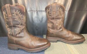 Mens ARIAT Workhog Wide Square Toe H2O Soft Toe Work Boots 11.5 D