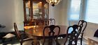 American Cherry Dining Set: Table 6 Chairs, China Cabinet & breakfast Server