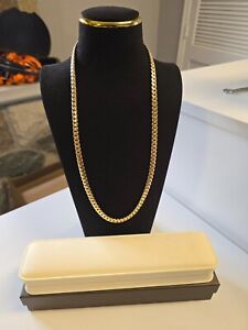 Solid 14k Miami Cuban Link Chain Necklace 7mm 24