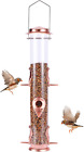 Metal Tube Bird Feeders for Outdoors Hanging Bird Feeders for outside Wild Birds