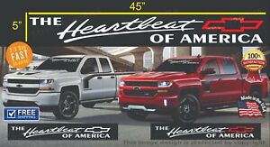 THE HEARTBEAT OF AMERICA CHEVY  WINDSHIELD Vinyl Decal Stickers
