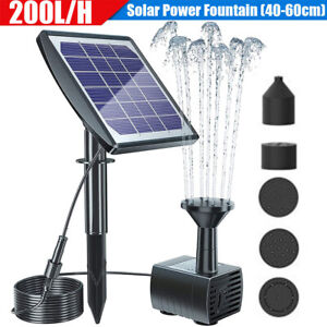 Large Solar Power Fountain Submersible Floating Water Pump Bird Bath Pond