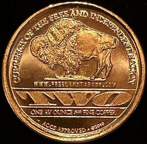 2010 Lakota Crazy Horse .999 Fine Copper 1 oz Coin One Investment Grade