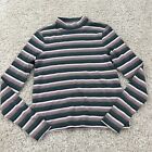 American eagle small long sleeve womens t shirt turtle high neck striped cropped