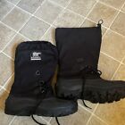 Men's SOREL Bear 2 Snow Boots Winter Rubber Insulated, SIZE 12 Black