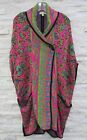Freeway Anthropologie Colorful Floral Knit Shawl Neck Oversize Cocoon Cardigan S