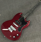 Custom SG Electric Guitar Red P90 Pickups Tremolo Bridge Guitar Free Shipping