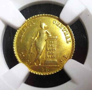 Costa Rica: Republic gold 1/2 Escudo 1850-JB MS61 NGC, San Jose mint.