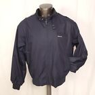 Members Only Bomber Jacket Mens sz XL Blue Cafe Racer Zip Lined Strap Shell