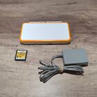 *READ* Nintendo New 2DS XL LL White & Orange Gaming System Console Bundle W/Game